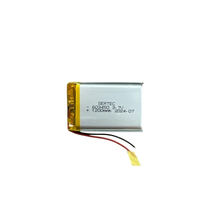 603450 3.7V 1200 MAh Li-Polymer Pil (Devreli/1.5A)