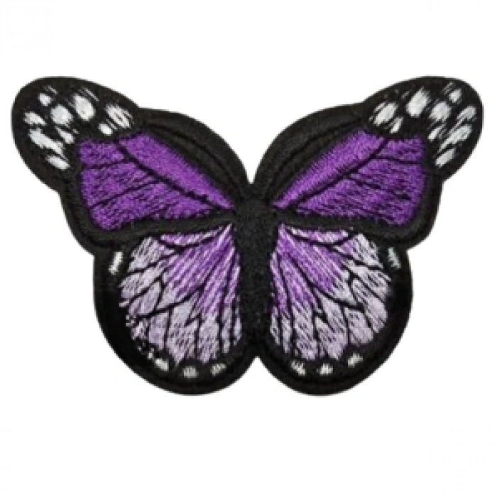 Aplike Ütü İle Yapışan Kelebek Mor Arma 7x5 Cm