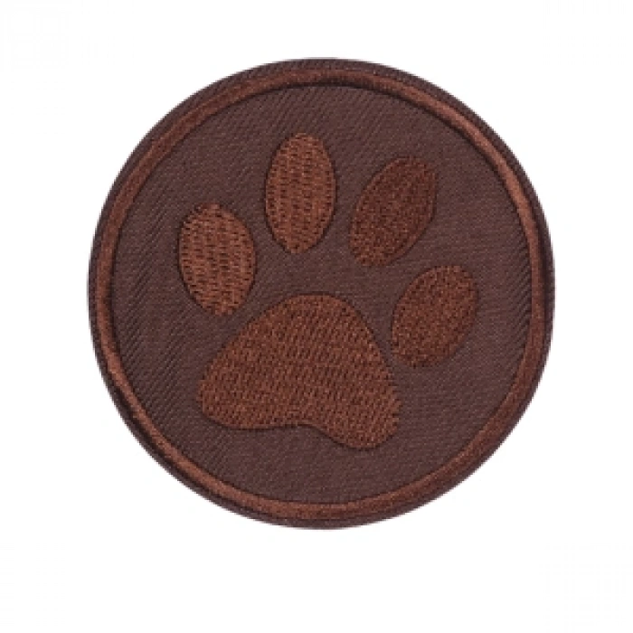 Aplike Ütü İle Yapışan Koyu Kahve Pati Arma 5 Cm