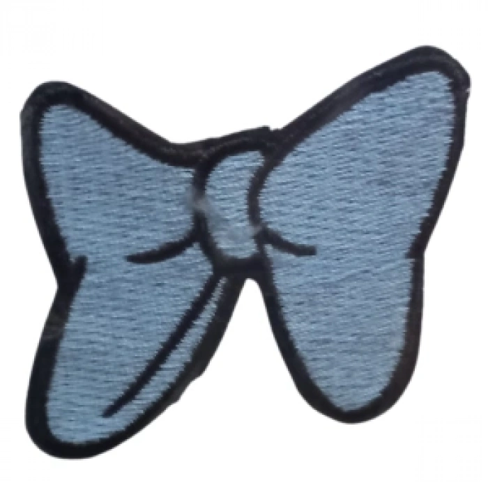 Aplike Ütü İle Yapışan Küçük Kelebek Mavi Arma 2x3 Cm