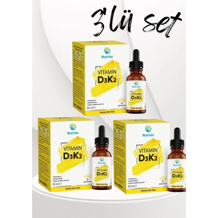 D3k2 Damla 20 Ml (1000 Iu) – 3’lü Ekonomik Set