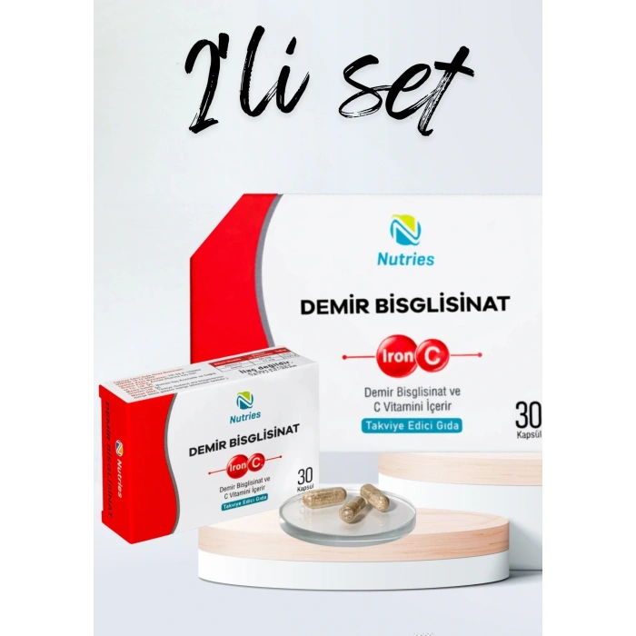 Demir Bisglisinat 30 Kapsül – 2’li Avantaj Paketi
