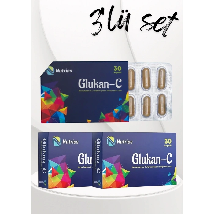 Glukan-c Bağışıklık Destek Takviyesi 30 Kapsül – 3’lü Ekonomik Set