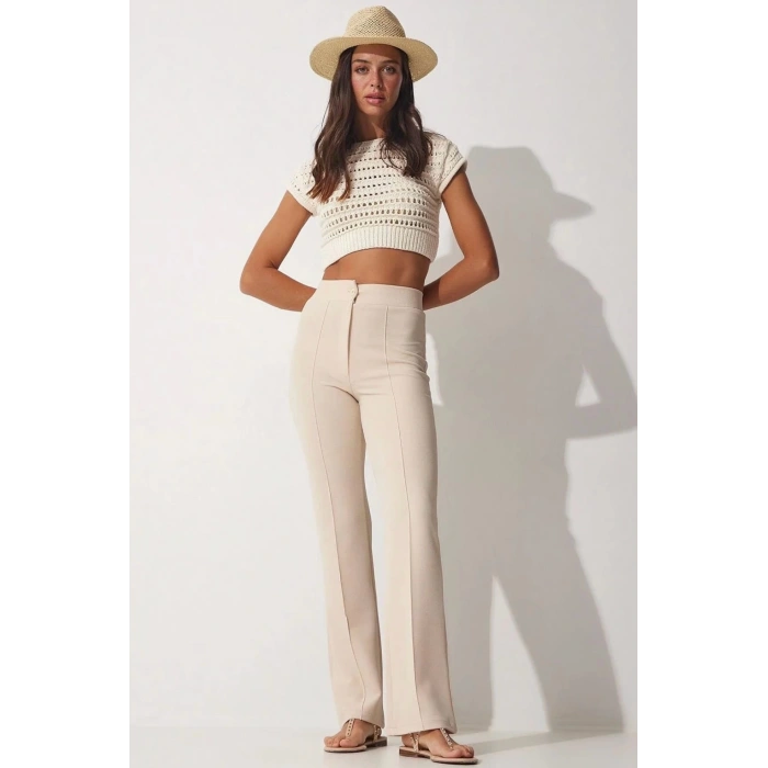 İthal krep kumaş palazzo pantolon