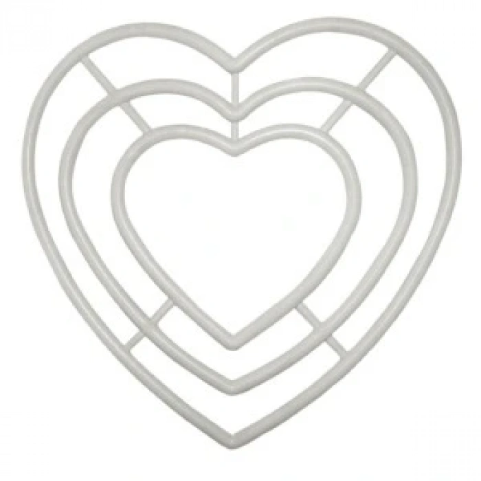 Kalp Makrome Halkası 3lü 20 Cm