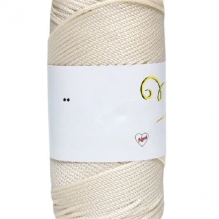 Makrome İpi 3mm Polyester  Krem