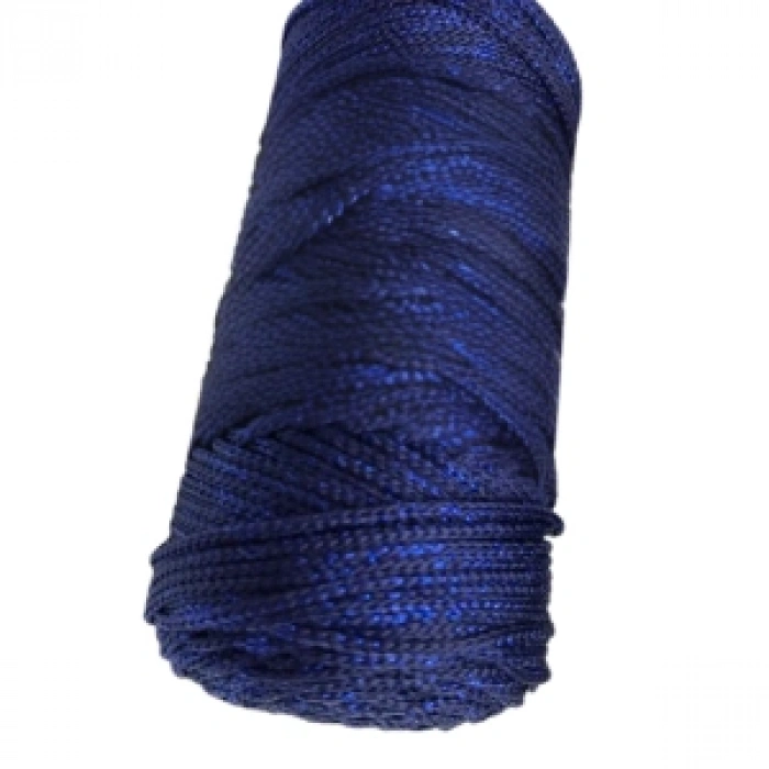 Makrome İpi 3mm Polyester Lacivert Simli