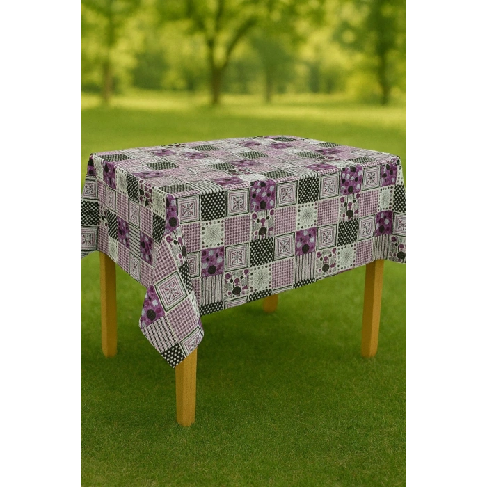 Masa Örtüsü & Piknik Örtsü -Raşel Kumaş 120 cm X 160 cm -Kare Desenli