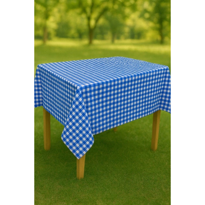 Masa Örtüsü & Piknik Örtsü -Raşel Kumaş 120 cm X 160 cm -Kare Desenli