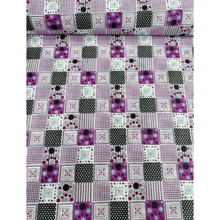 Masa Örtüsü & Piknik Örtsü -Raşel Kumaş 120 cm X 160 cm -Kare Desenli