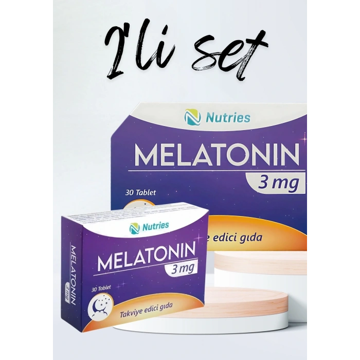 Melatonin Uyku Destek Tableti 3 Mg 30’lu – 2’li Avantaj Paketi