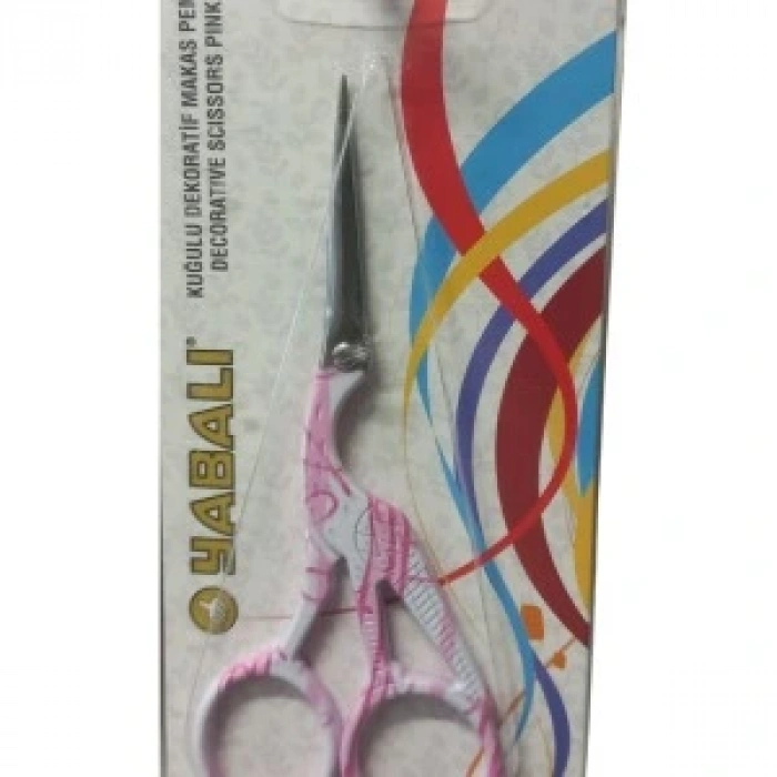 Nakış Makası Kuğulu Dekoratif Makas Pembe Ybl-046 Model 8