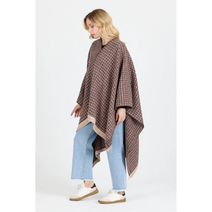 Panço - Pamuk Polyester Karışımlı Şık ve  Kaliteli Kumaş-Kahverengi