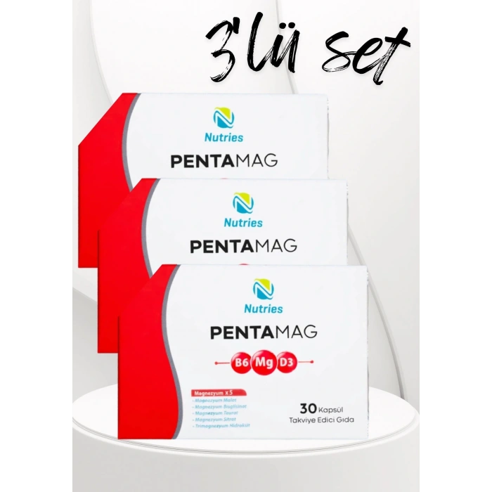 Pentamag Magnezyum Takviyesi 30 Kapsül – 3’lü Ekonomik Set