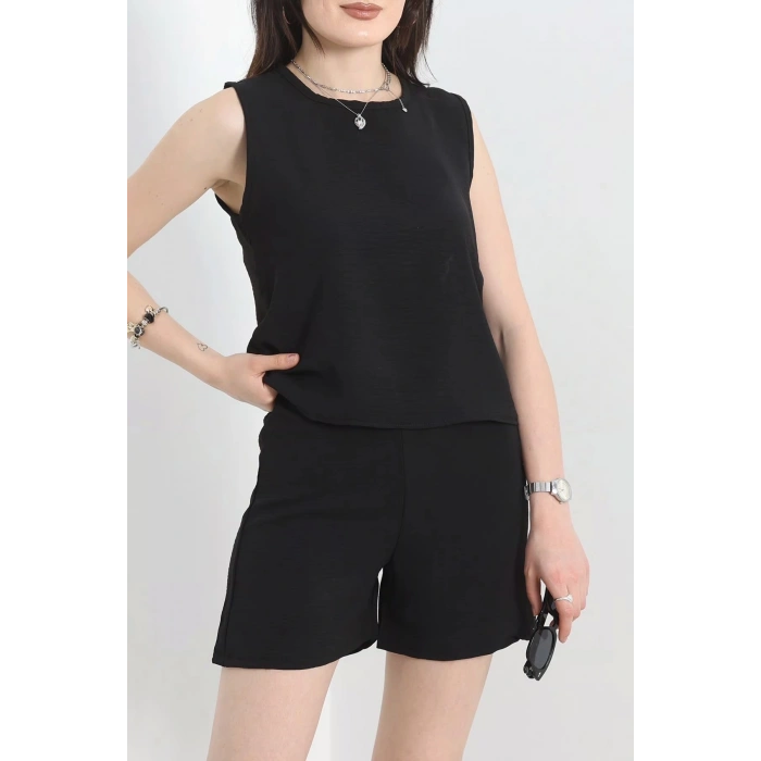 Şortlu Ayrobin takım siyah