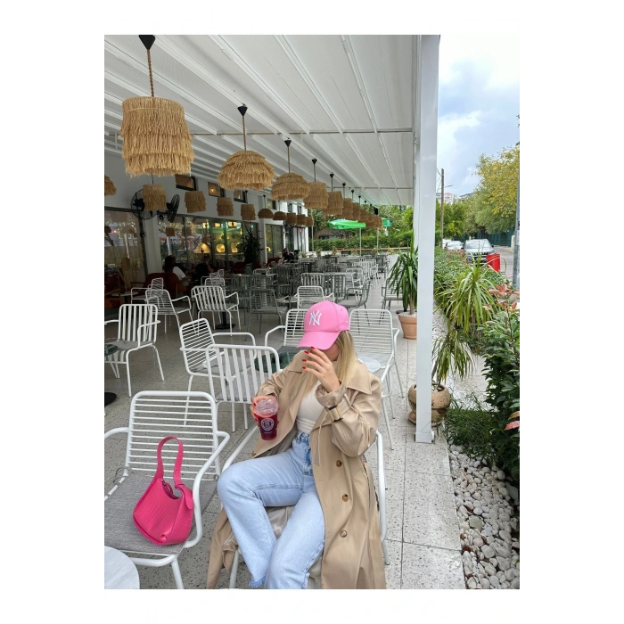 Taş Rengi Astarlı Trençkot