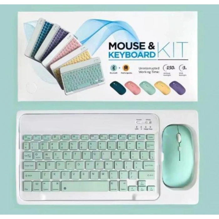 ZR20Km Yeşil Kablosuz Klavye Mouse Set