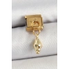 316L Çelik Sallantılı Deniz Kabuğu Model Gold Renk Nomination Charm - TJ-BC1437