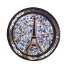 Aplike Ütü İle Yapışan Taşlı Eyfel Kulesi Siyah Arma 6 Cm