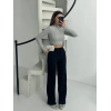 Fitilli şardonlu pantolon siyah a4058