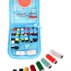 İplik Set Fermuarlı Plastik Dikiş Seti Mavi