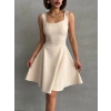 Kadın kare yaka kısa elbise s251188