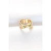 Kalın Gold Renk Ayarlanabilir Yüzük - TJ-BYK3103