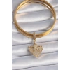 Pirinç Gold Renk Zirkon Taşlı Çapa Model Ajda Charm - TJ-BC1000
