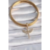 Pirinç Gold Renk Zirkon Taşlı Mikail Model Ajda Charm - TJ-BC1003