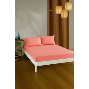 %100 PAMUKLU ÇİFT KİŞİLİK ÇARŞAF TAKIMI-Pembe