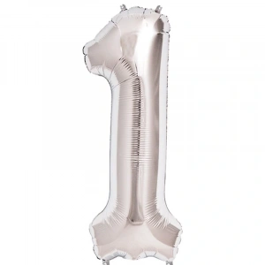 1 Rakam Folyo Balon Gümüş  40 inç