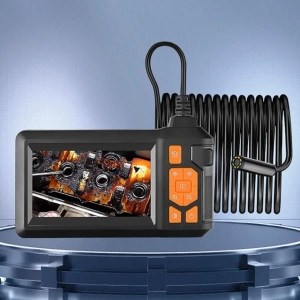 20 Mt Ekranlı 2 Kameralı Endoskop Yılan Kamera Sert Kablo Işıklı 8 MM