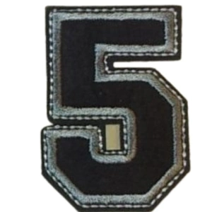Aplike Ütü İle Yapışan 5  Rakamı  Arma 4x4 Cm