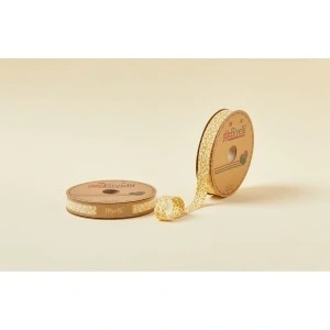 Biye Çiçekli Katlı A03 Sarı 2 Cm 25 Metre %65 Koton %35 Polyester