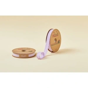 Biye Ekoseli Katlı E07 Lila 2 Cm 25 Metre %65 Koton %35 Polyester