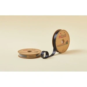 Biye Saten Katlı 024 Siyah 2 Cm 25 Metre %100 Polyester