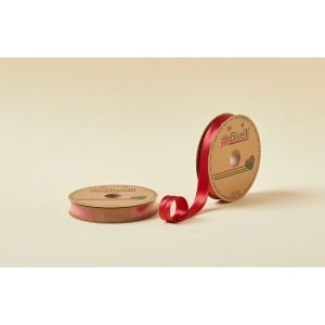 Biye Saten Katlı 077 Açık Bordo 2 Cm 25 Metre %100 Polyester