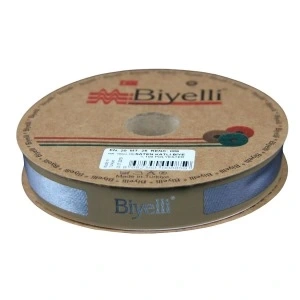 Biye Saten Katlı 086 Gri 2 Cm 25 Metre %100 Polyester