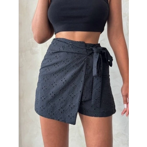 Brodeli şort etek s255075