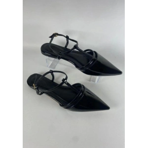 Canca Siyah Rugan Babet Ayakkabı