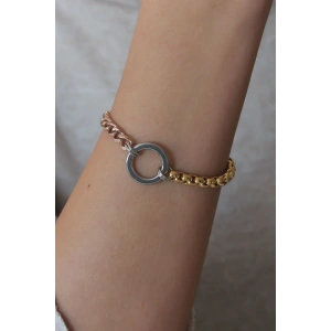 Çelik Mix Renk Kadın Bileklik - TJ-BB4748