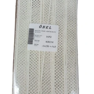 Dantel Polyester Güpür Bant Krem 14,50 Metre En 3 Cm On-1652-kr