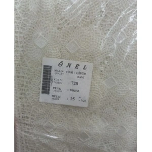 Dantel Polyester Güpür Bant Krem 15 Metre En 6 Cm On-728-kr