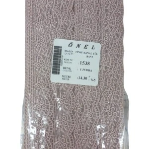 Dantel Polyester Sanal Tül Bant Y.pudra 14,30 Metre En 3 Cm On-1538-pu