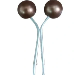 Eşarp Klipsi Top Model Düz Kahverengi 1 Adet