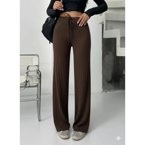 Fitilli şardonlu pantolon kahve a4058