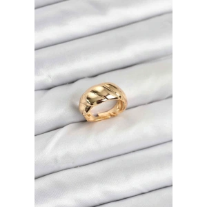 Gold Renk Bombeli Sarmal Yüzük - TJ-BYK3908