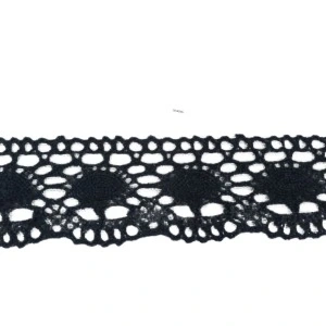 Kopanaki Dantel En 5 Cm Badem Model Siyah 10 Metre