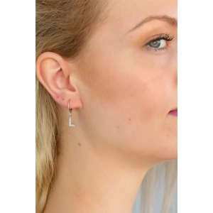 L Harf Bayan Küpe - TJ-BKP4867-KS