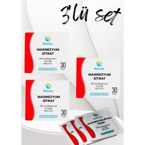 Magnezyum Sitrat Saşe – 3’lü Ekonomik Set